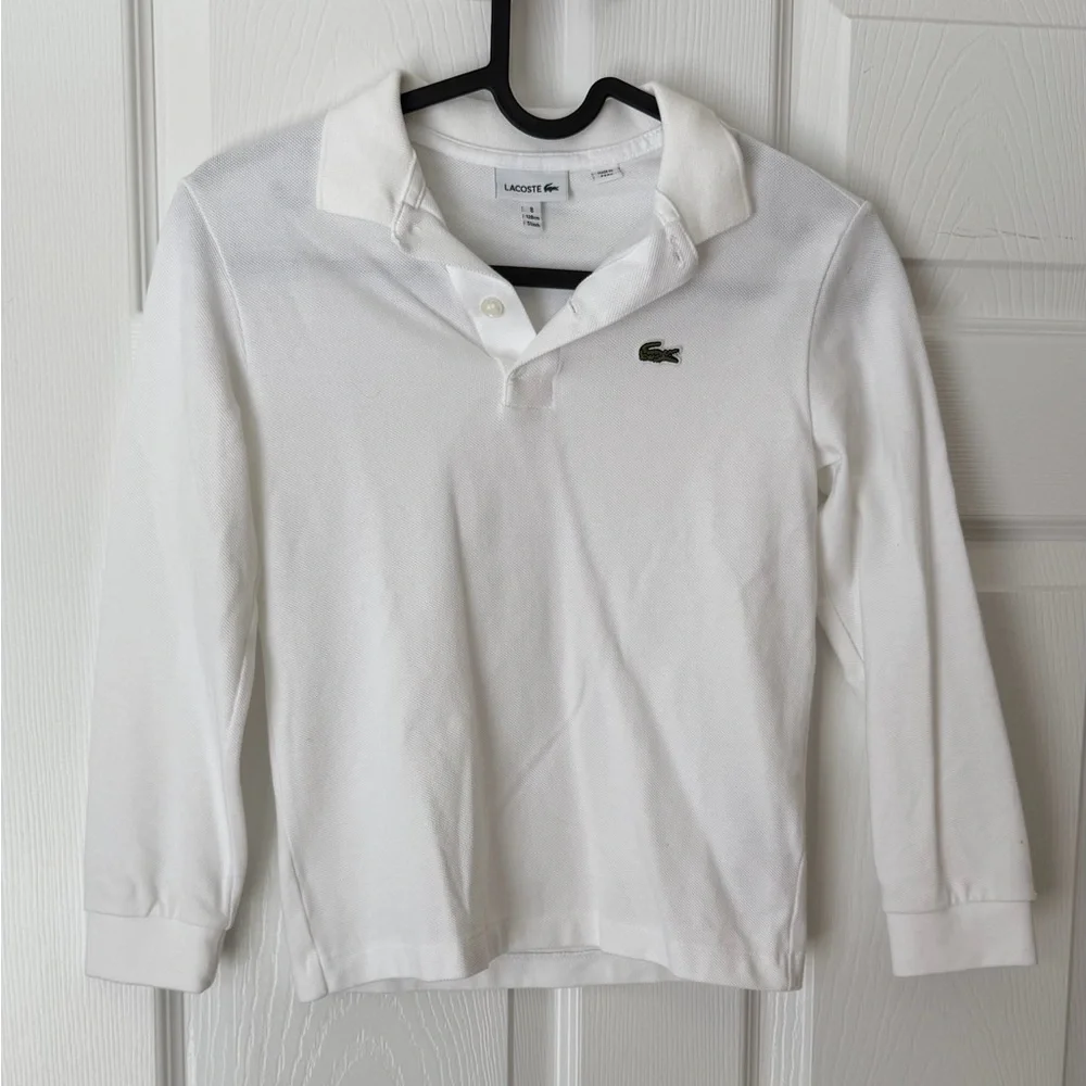 Lacoste Kids Classic White Polo Shirt